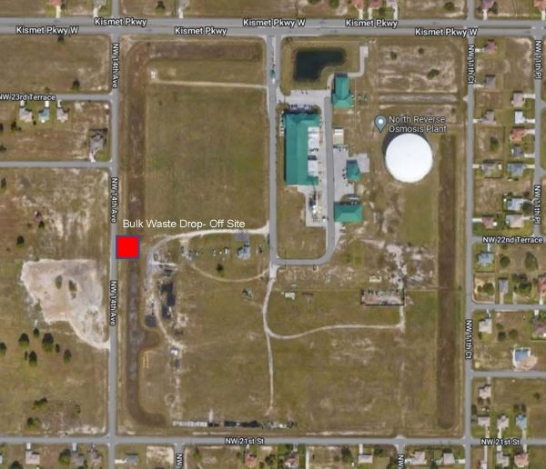 Map of Bulk Waste Site Location